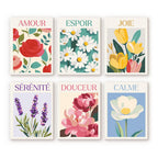 Mini Paint By Numbers 15X20Cm (6 Pieces) - Flowers Of Happiness
