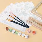 Mini Paint By Numbers 15X20Cm (6 Pieces) - Flowers Of Happiness