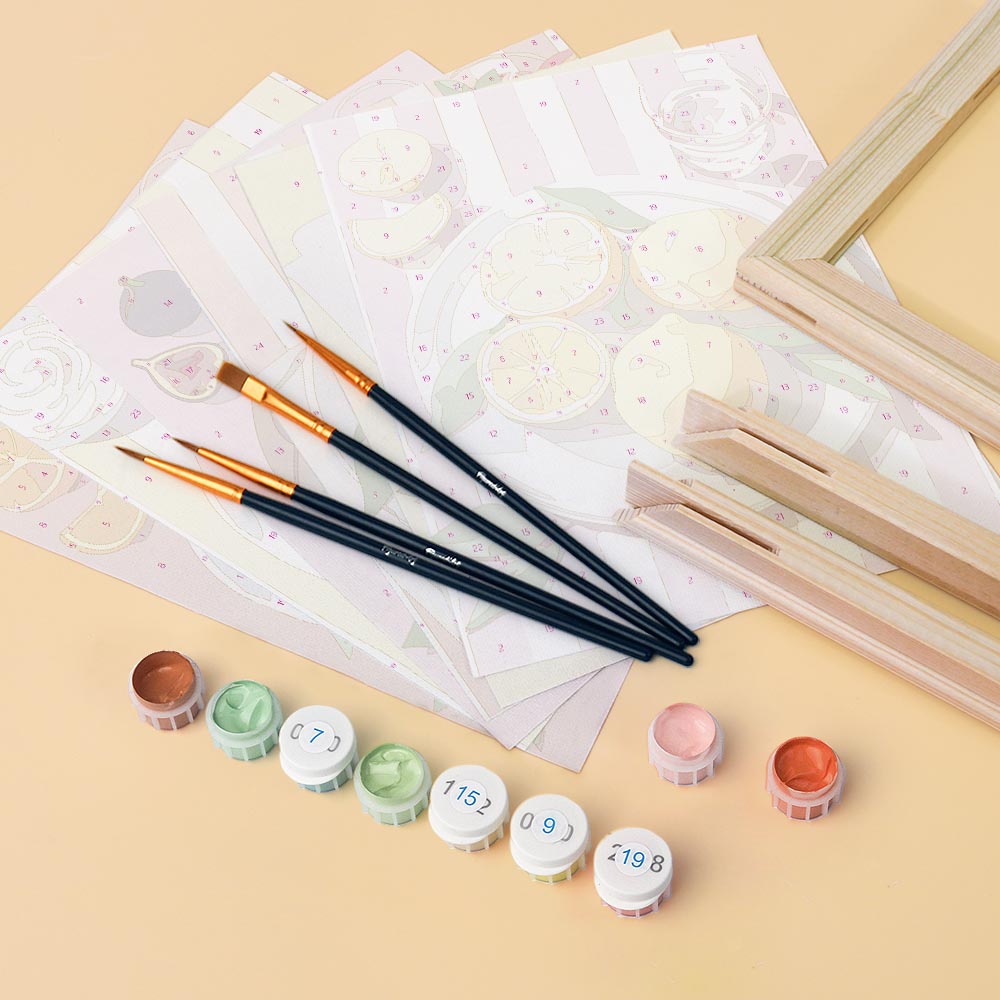 Mini Paint By Numbers 15X20Cm (6 Pieces) - Summer Treats