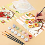 Mini Paint By Numbers 15X20Cm (6 Pieces) - Summer Treats