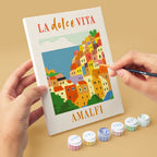 Mini Peinture Par Numéros 15X20Cm (6 Pièces) - Soleil D'Italie