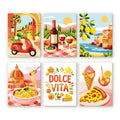 Mini Paint by Numbers 15X20Cm (6 Pieces) - Mediterranean Escape