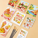 Mini Paint by Numbers 15X20Cm (6 Pieces) - Mediterranean Escape