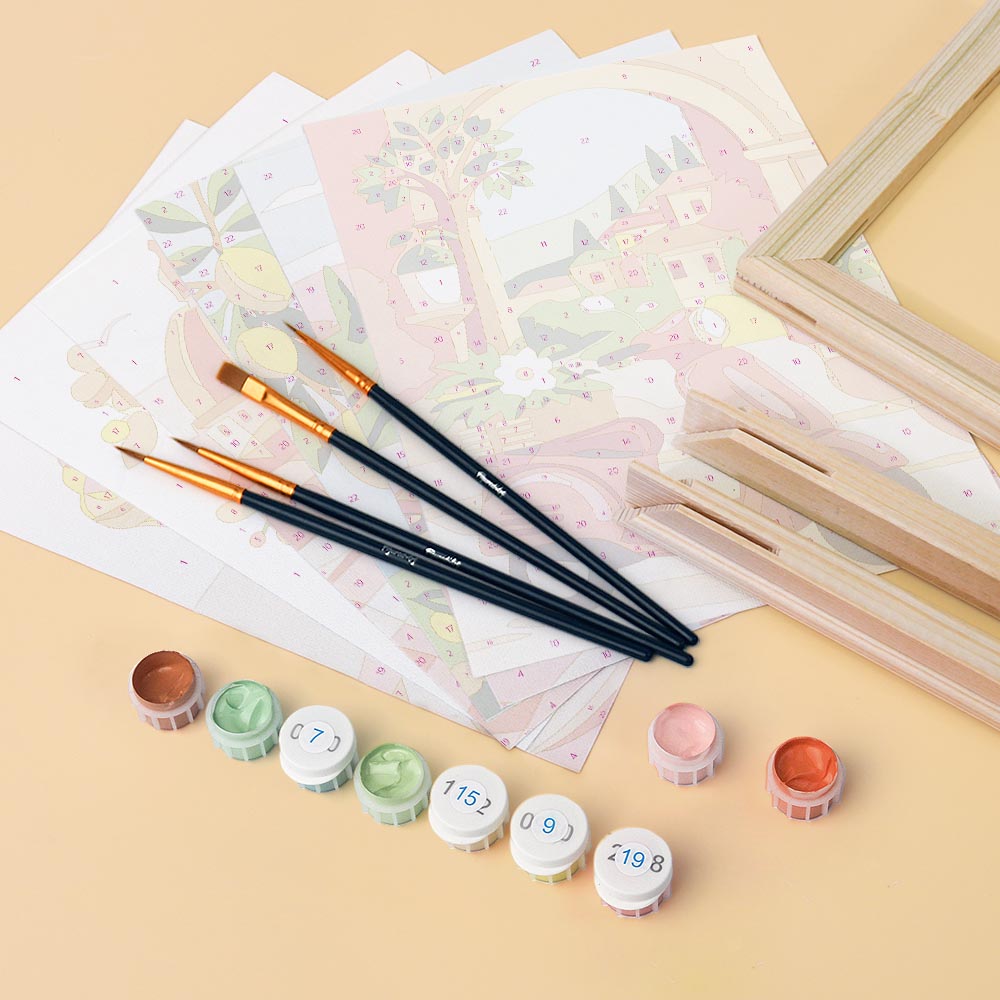 Mini Paint by Numbers 15X20Cm (6 Pieces) - Mediterranean Escape
