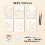 Mini Paint by Numbers 15X20Cm (6 Pieces) - Mediterranean Escape