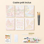 Mini Paint by Numbers 15X20Cm (6 Pieces) - Mediterranean Escape
