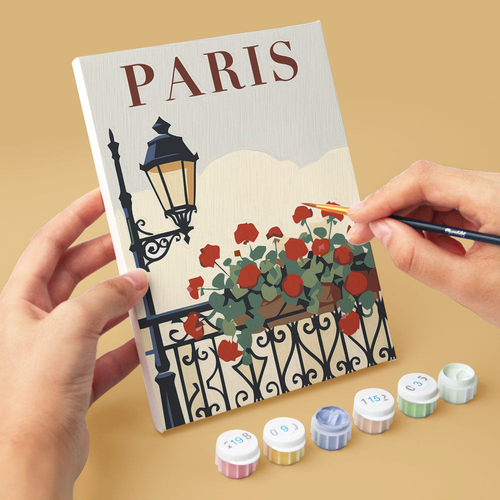 Mini Peinture Par Numéros 15X20Cm (6 Pièces) - France Chic