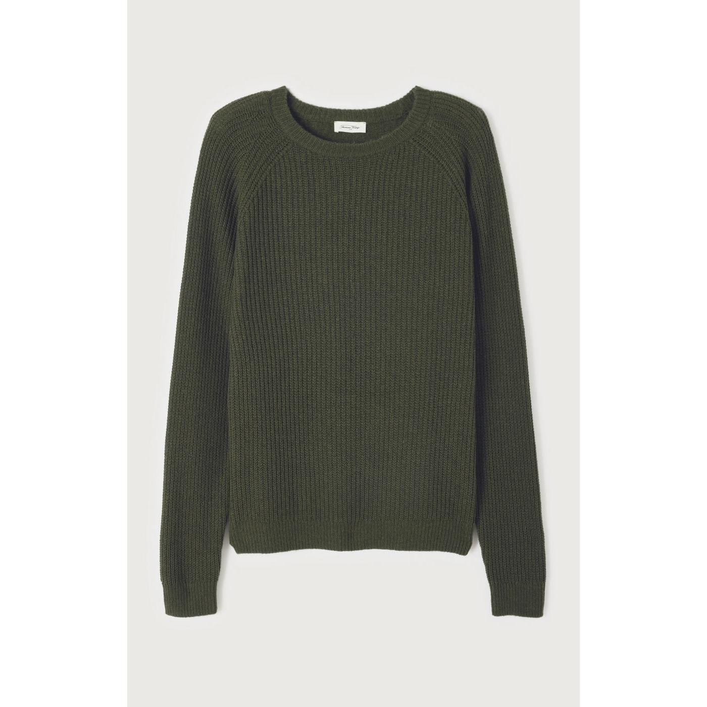 Round-Neck Bubble Jumper - Algue Chine Noir - Men
