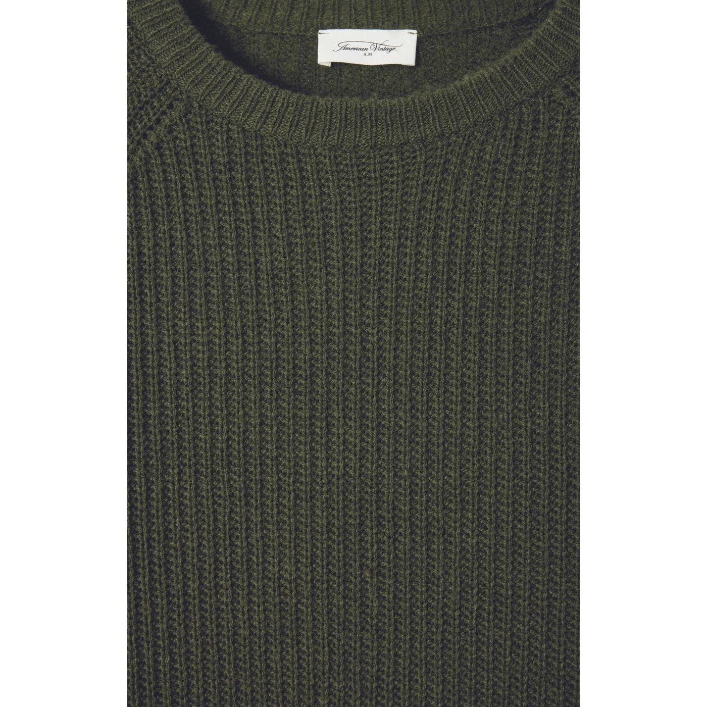 Round-Neck Bubble Jumper - Algue Chine Noir - Men
