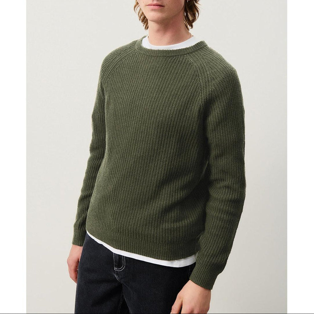 Round-Neck Bubble Jumper - Algue Chine Noir - Men
