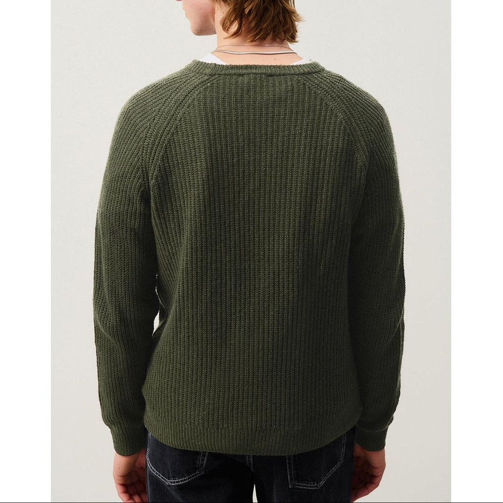 Round-Neck Bubble Jumper - Algue Chine Noir - Men
