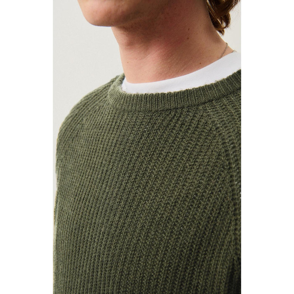 Round-Neck Bubble Jumper - Algue Chine Noir - Men