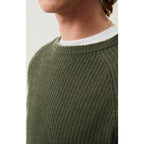 Round-Neck Bubble Jumper - Algue Chine Noir - Men