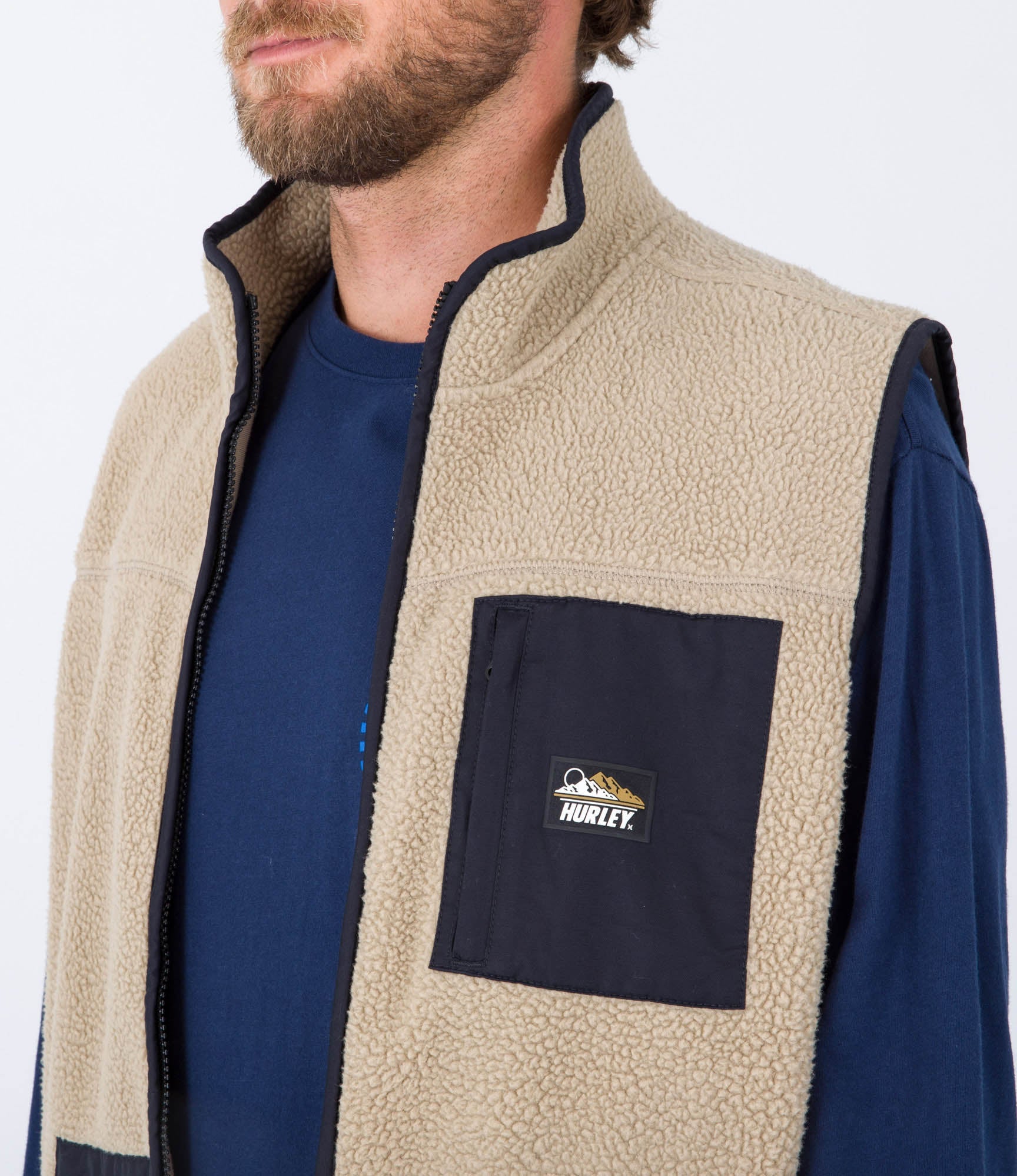 Chaleco con cremallera Midland Burrito - Caqui - Hombre
