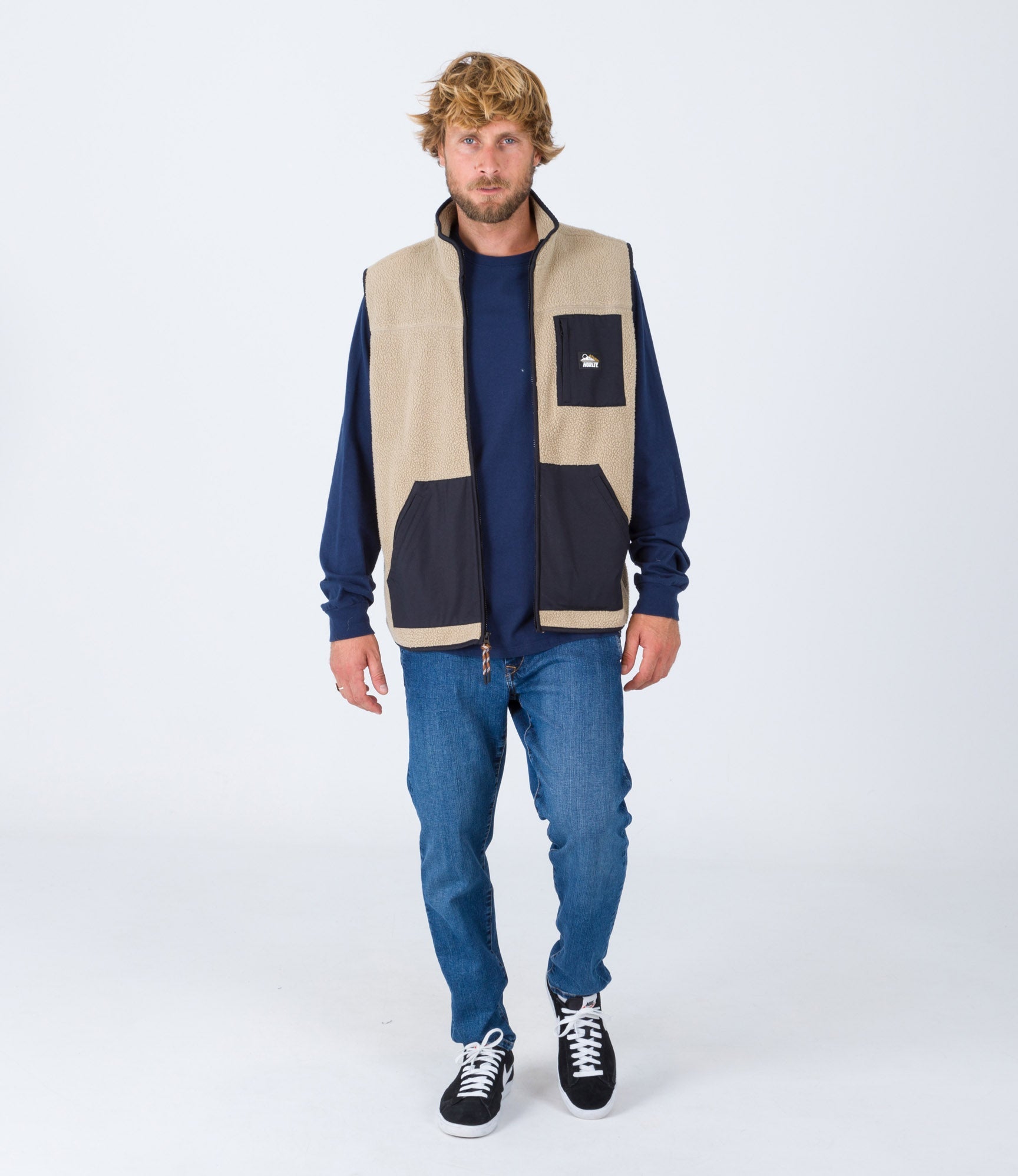 Chaleco con cremallera Midland Burrito - Caqui - Hombre