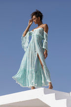 Evana Dress - Aqua