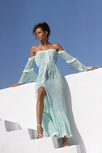 Evana Dress - Aqua