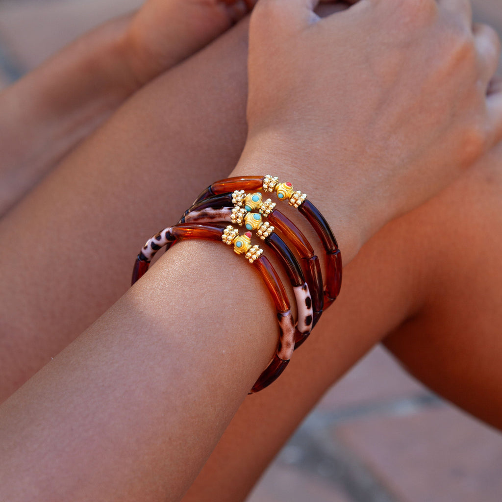 Bracelets Mini Léo - Mix Brown