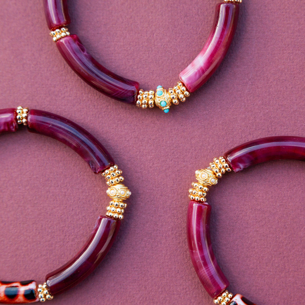 Bracelet Juhu - Monochrome Pourpre