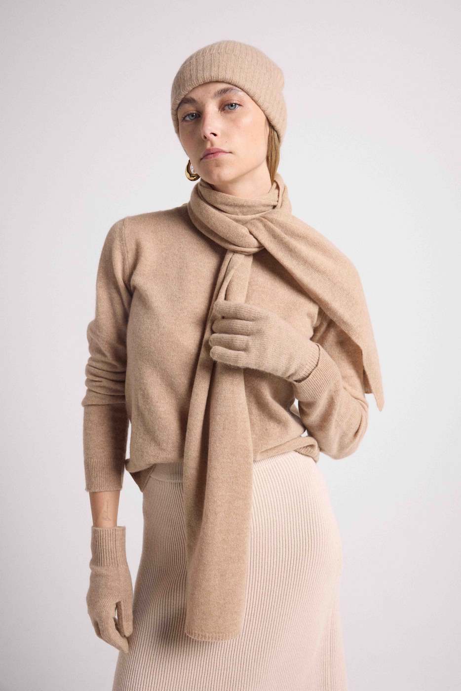 Kaschmirschal Stola – New Beige Crème – Unisex