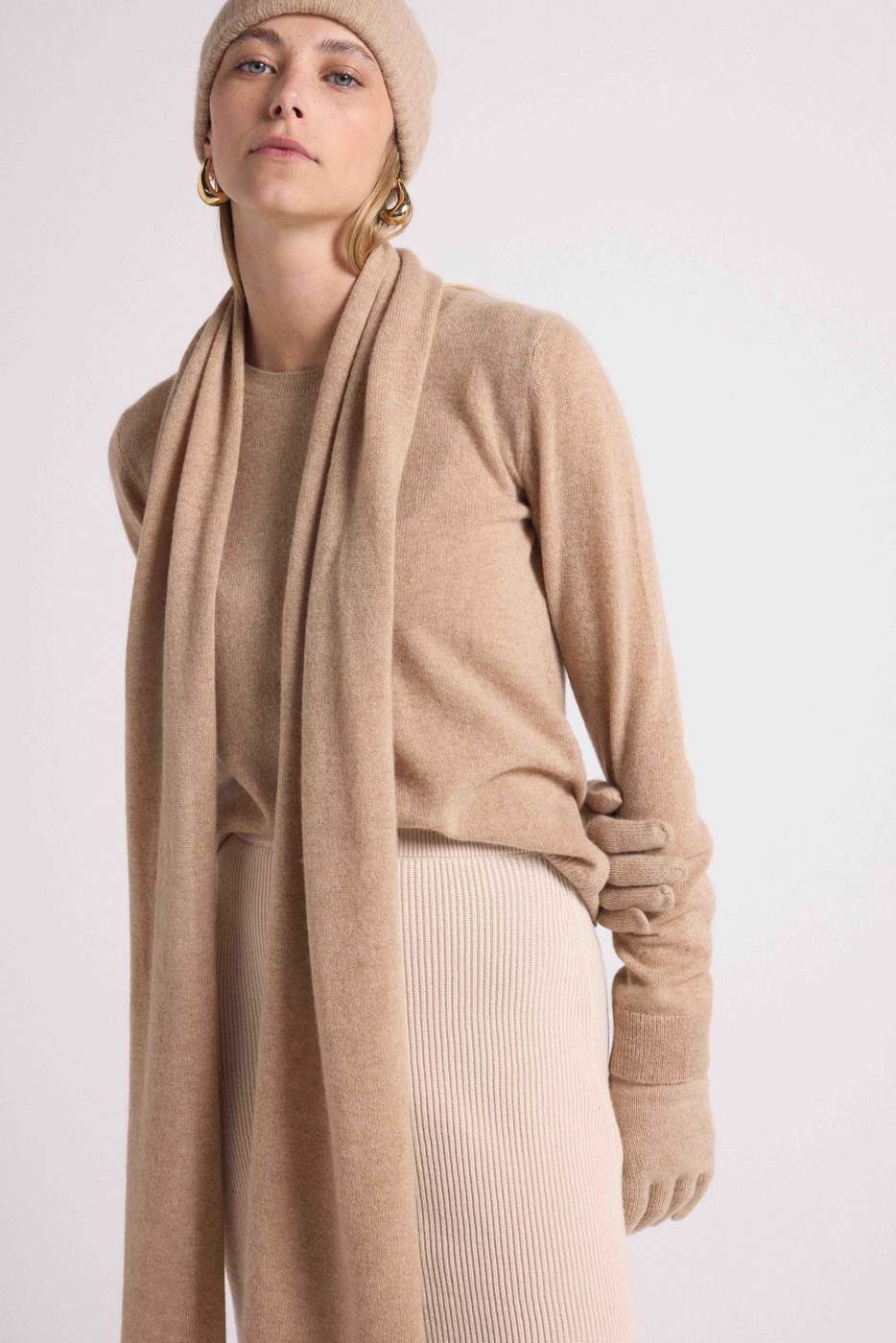 Kaschmirschal Stola – New Beige Crème – Unisex