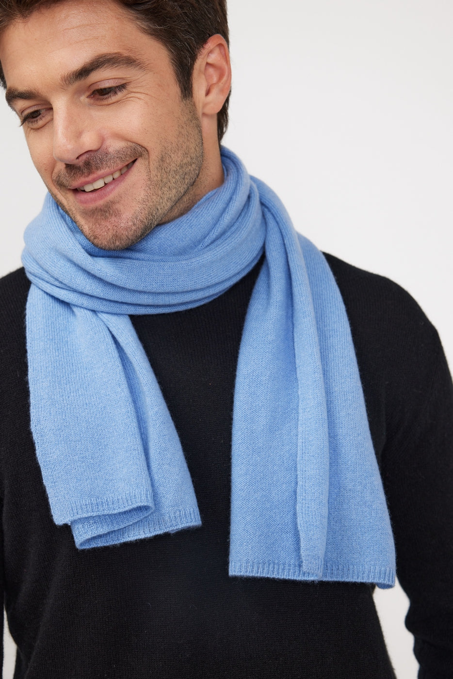 Kaschmirschal Stola - Himmelblau - Unisex