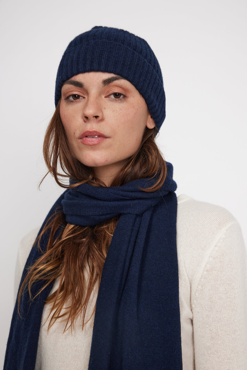 Echarpe Etole En Cachemire - Bleu Marine