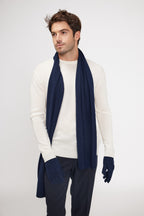 Echarpe Etole En Cachemire - Bleu Marine