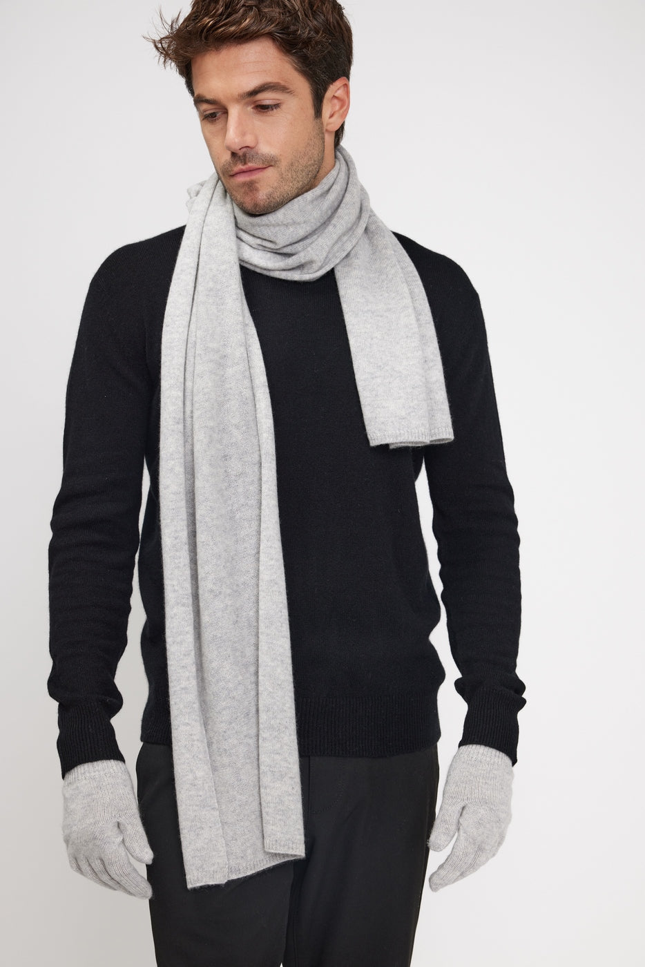 Echarpe Etole En Cachemire - Gris Perle