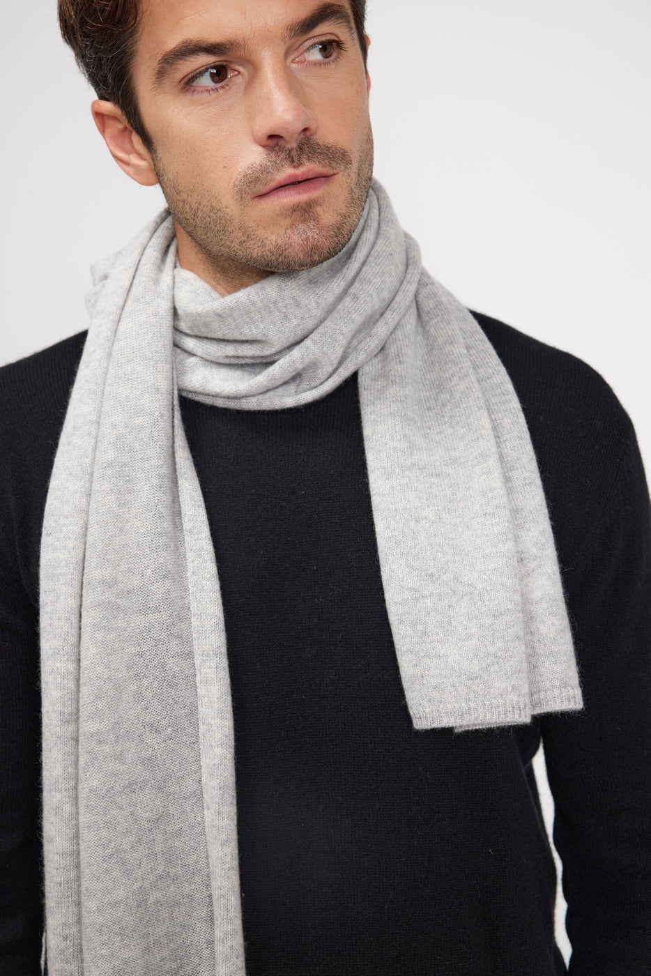 Echarpe Etole En Cachemire - Gris Perle