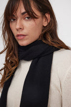 Cashmere Stole Scarf - Black