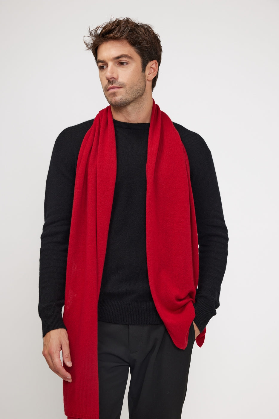 Echarpe Etole En Cachemire - Rouge