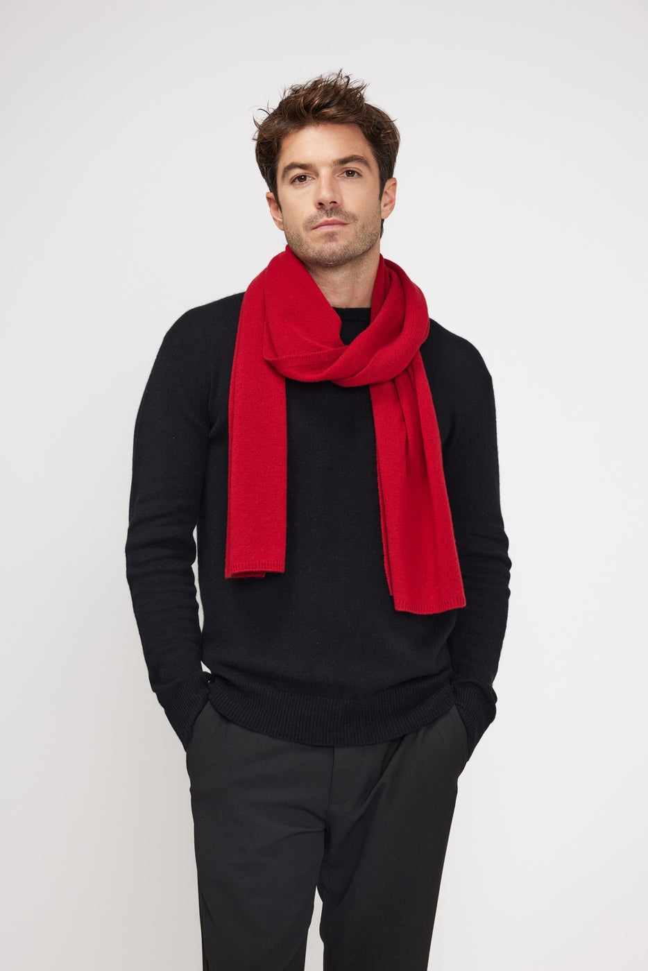Echarpe Etole En Cachemire - Rouge
