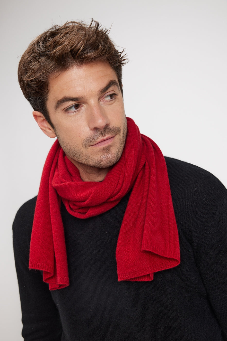 Echarpe Etole En Cachemire - Rouge