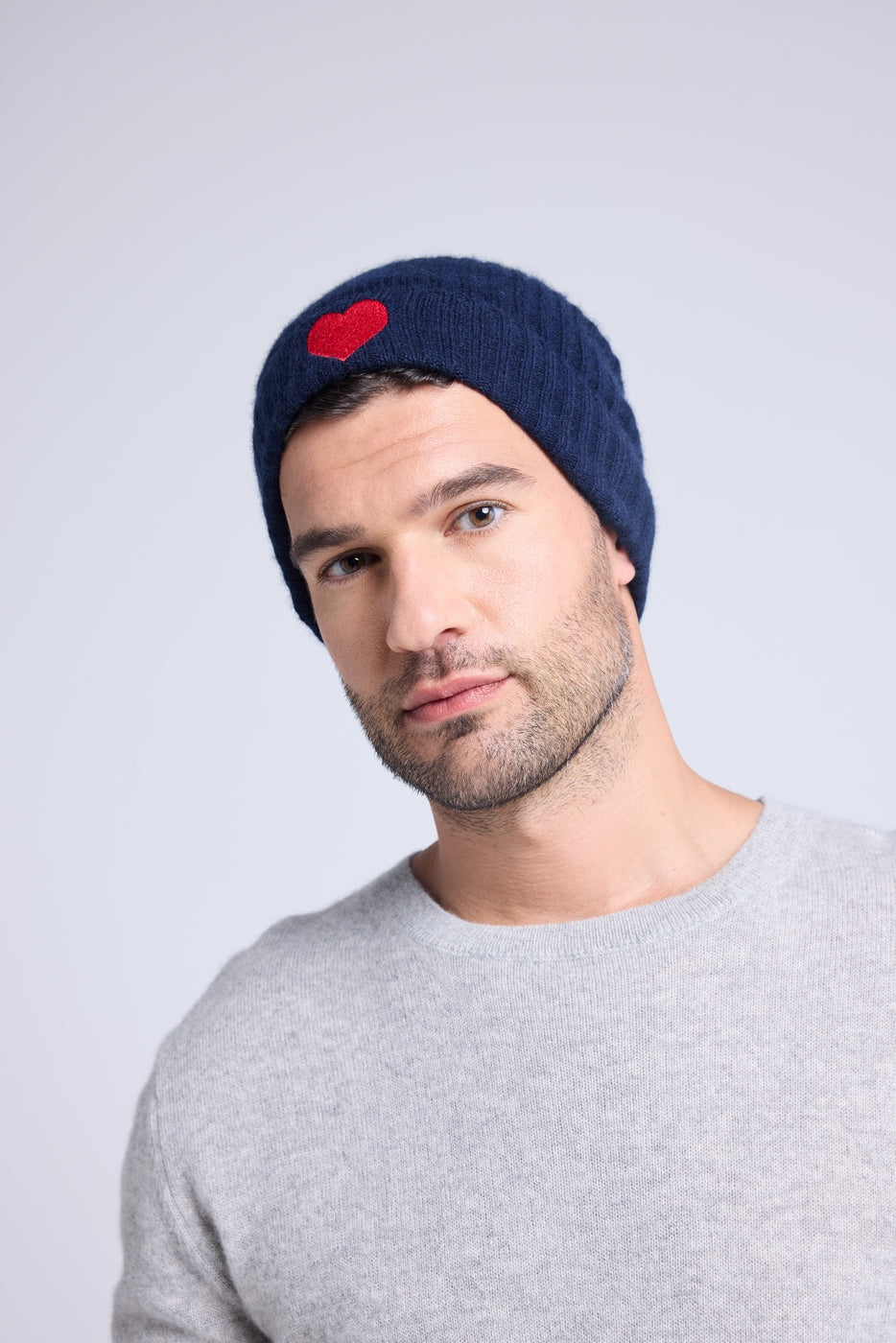 Gorro Unisex Cœur - Azul Marino Rojo