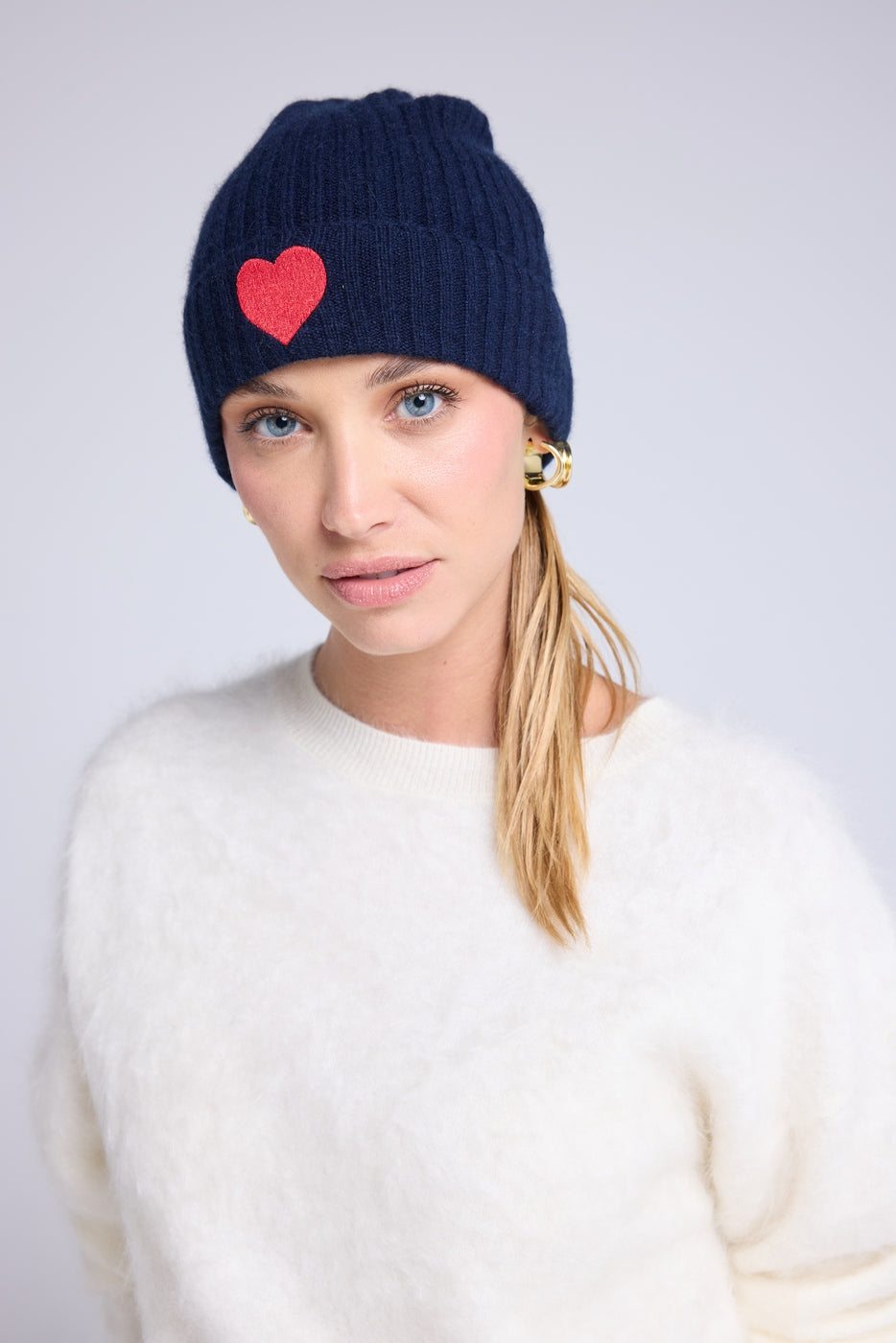Gorro Unisex Cœur - Azul Marino Rojo