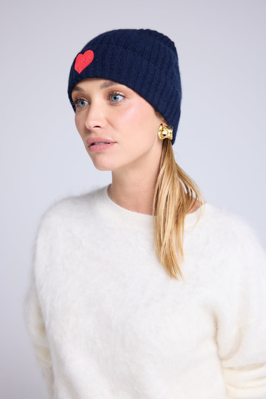 Gorro Unisex Cœur - Azul Marino Rojo