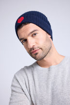 Gorro Unisex Cœur - Azul Marino Rojo