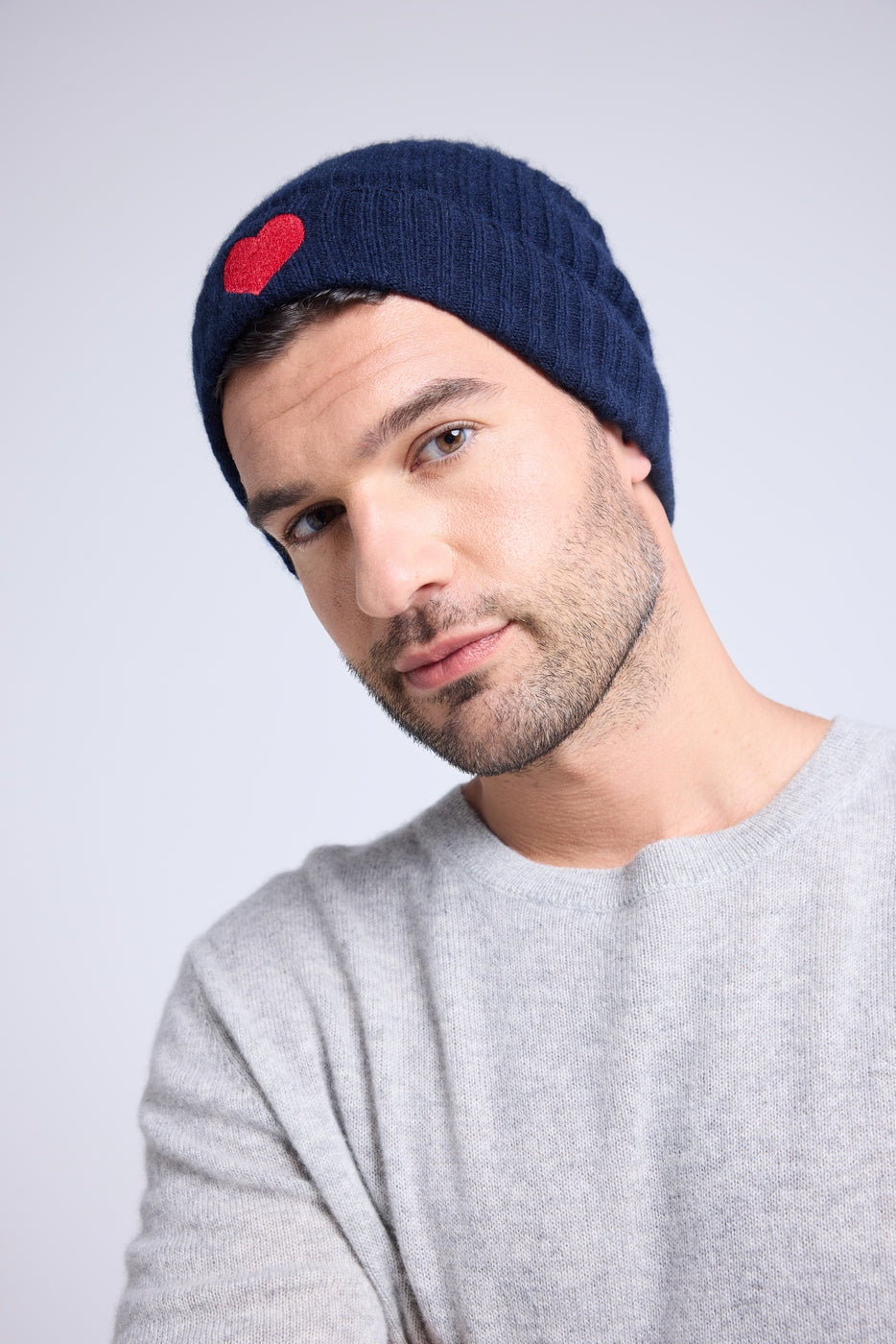 Gorro Unisex Cœur - Azul Marino Rojo