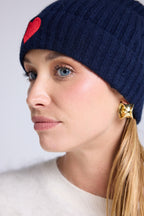 Gorro Unisex Cœur - Azul Marino Rojo