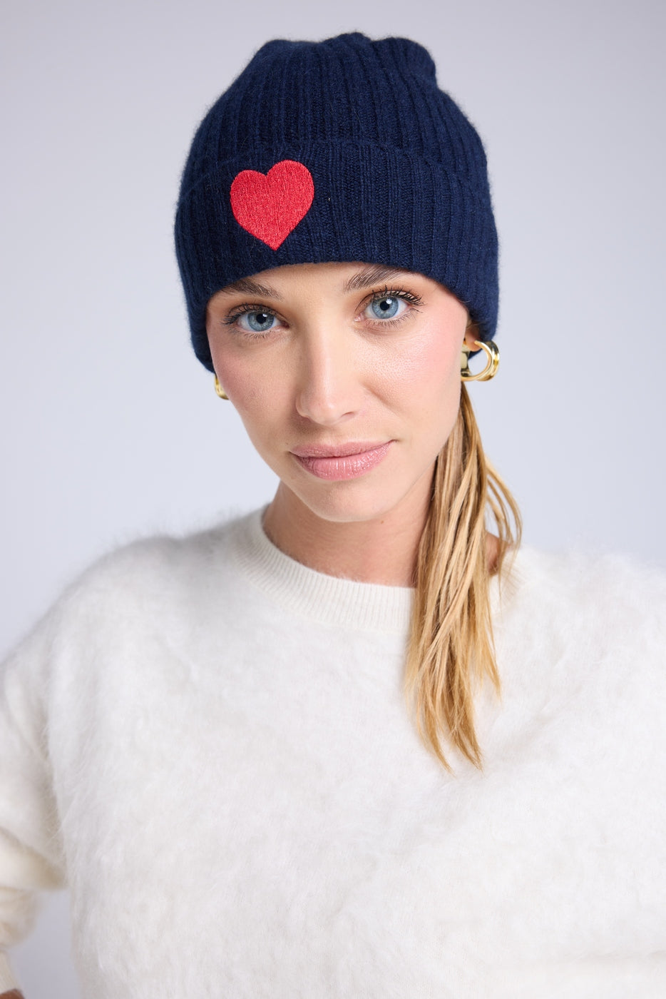 Gorro Unisex Cœur - Azul Marino Rojo
