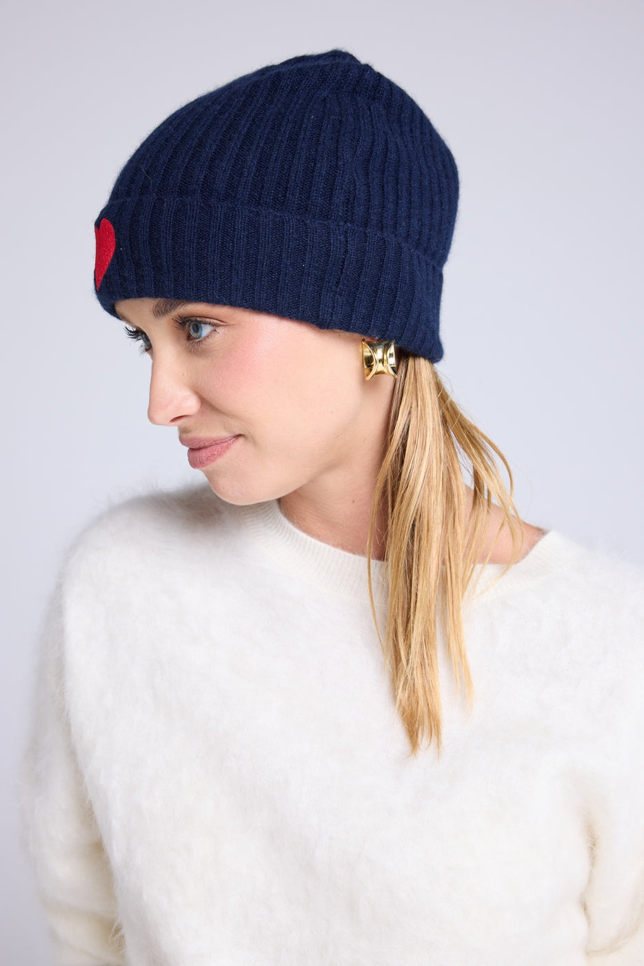 Gorro Unisex Cœur - Azul Marino Rojo