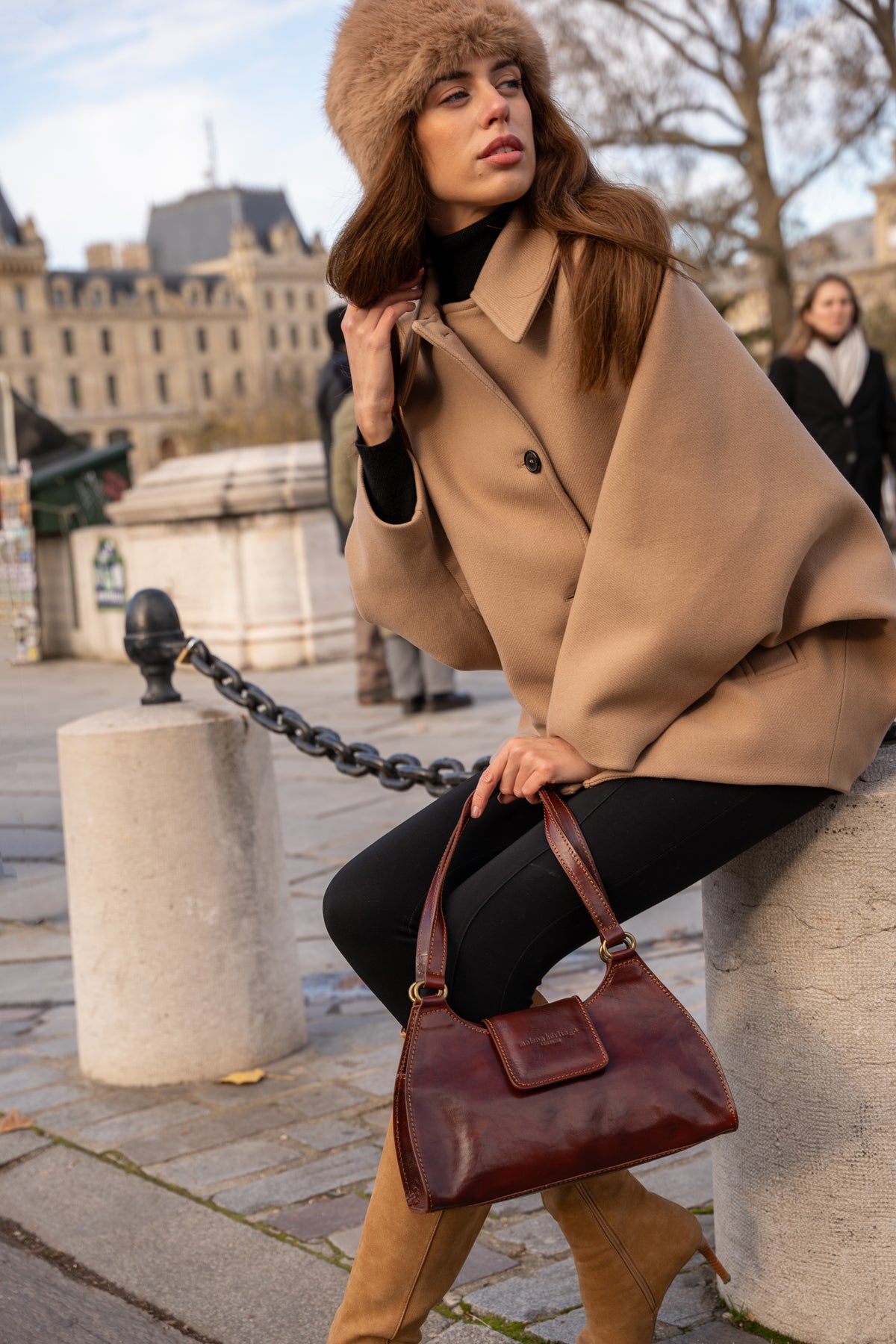 Bolso de hombro Alina - Marrón