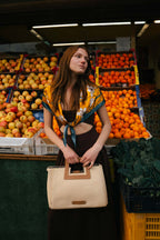 Jane Straw Handbag - Camel