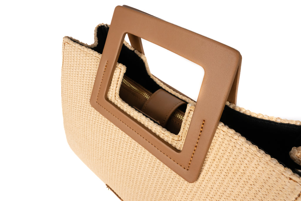 Jane Straw Handbag - Camel