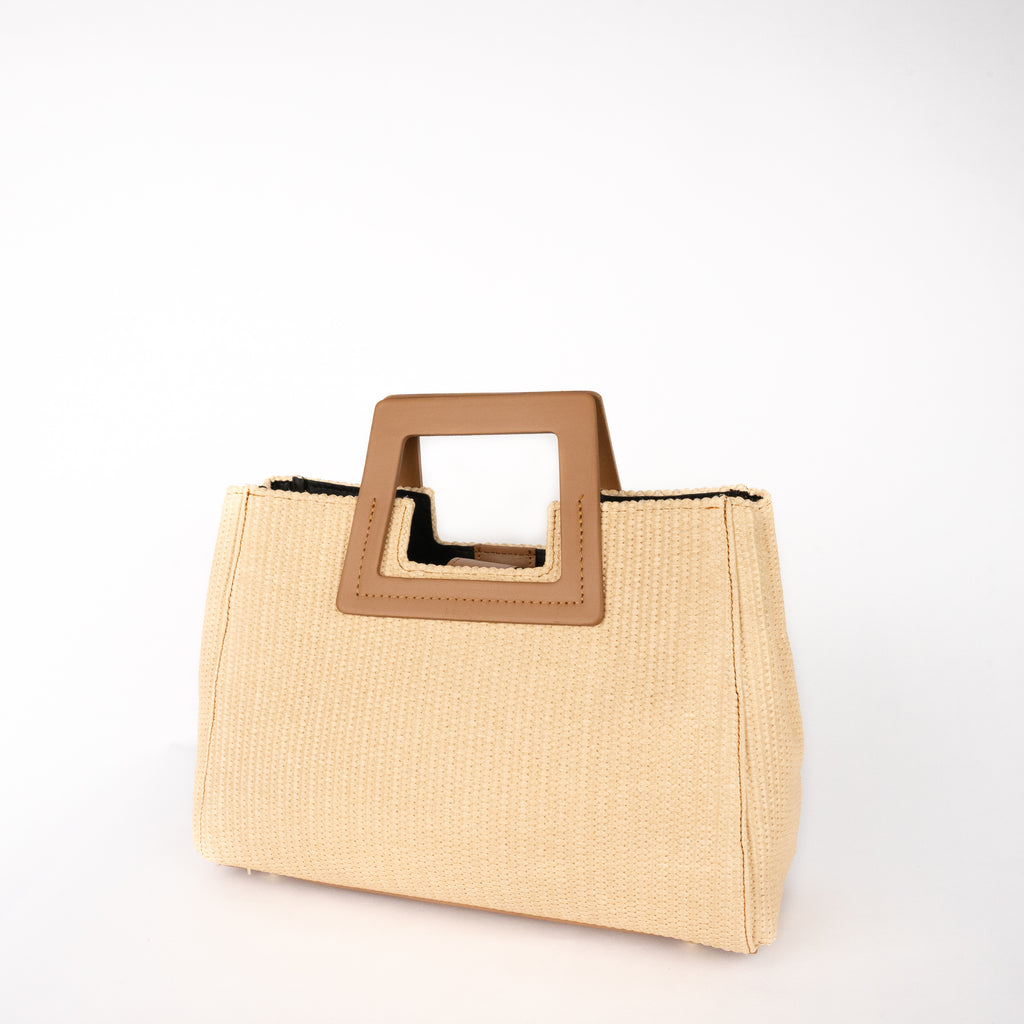 Jane Straw Handbag - Camel
