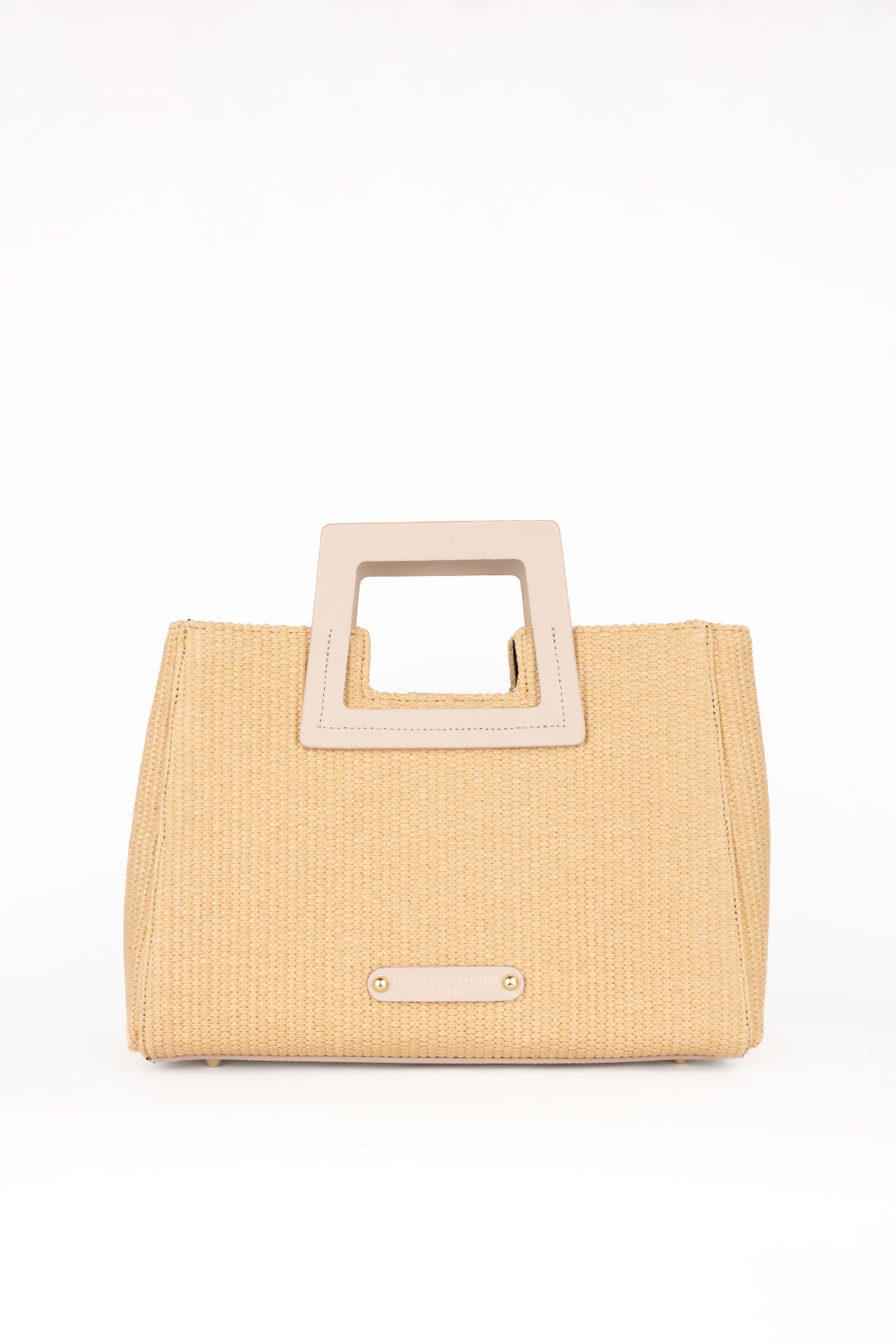 Jini Paille Straw Handbag - Beige