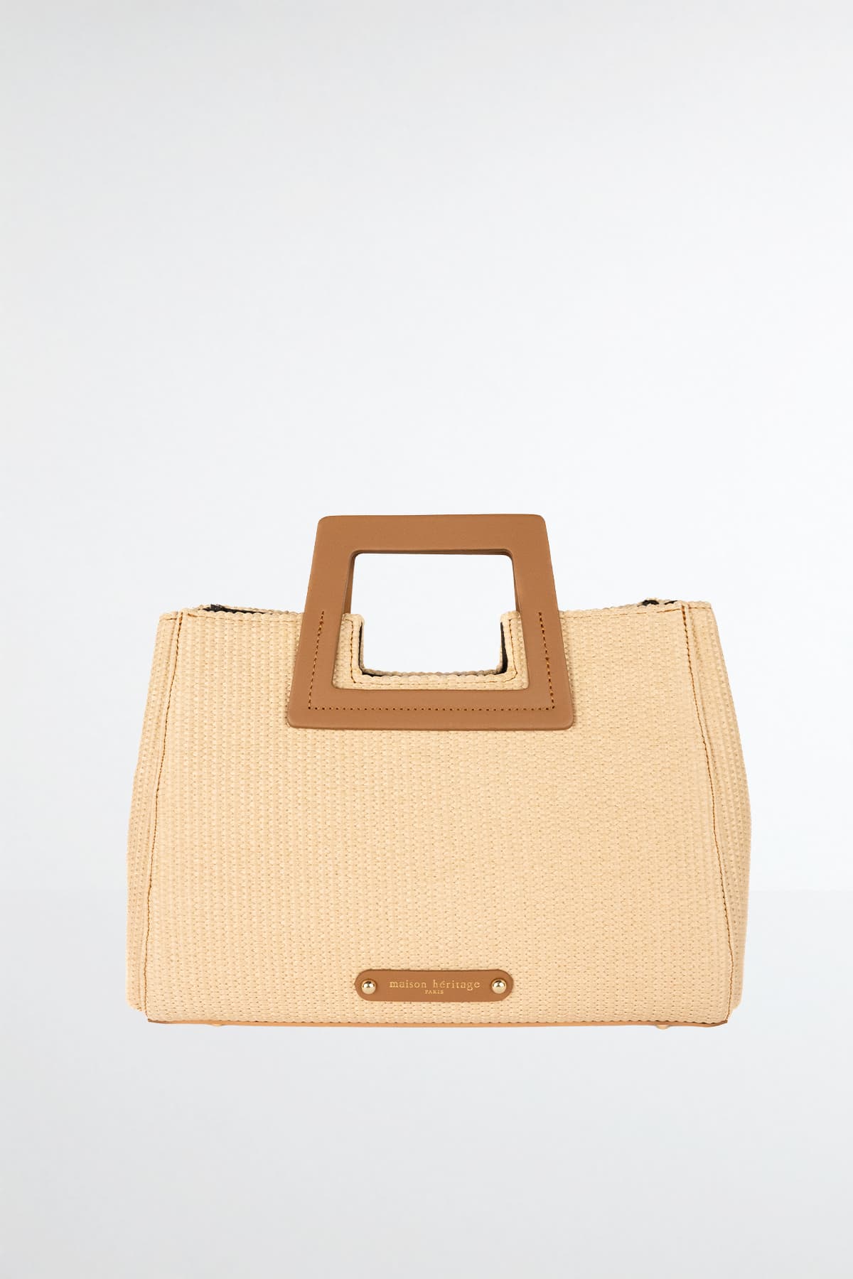 Jini Straw Handbag - Camel