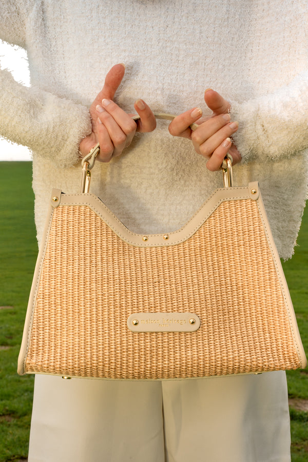 Mini Cassis Handbag - Beige