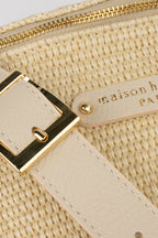 Rachel Straw Belt Bag - Beige